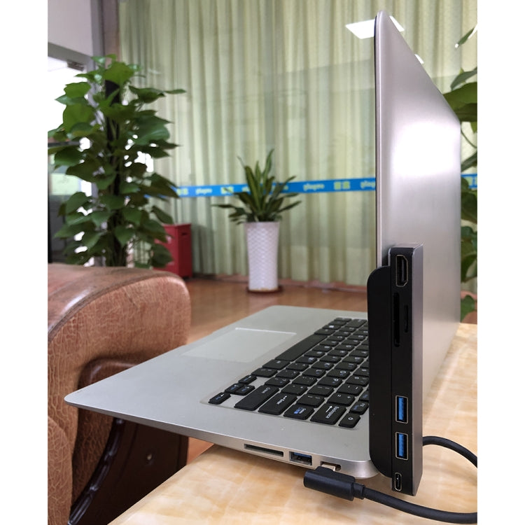 AD-065 6合一 Type-C轉4K HDMI + SD / TF卡槽 + Type-C + 2個 USB 3.0 背夾式多功能擴展塢集線器