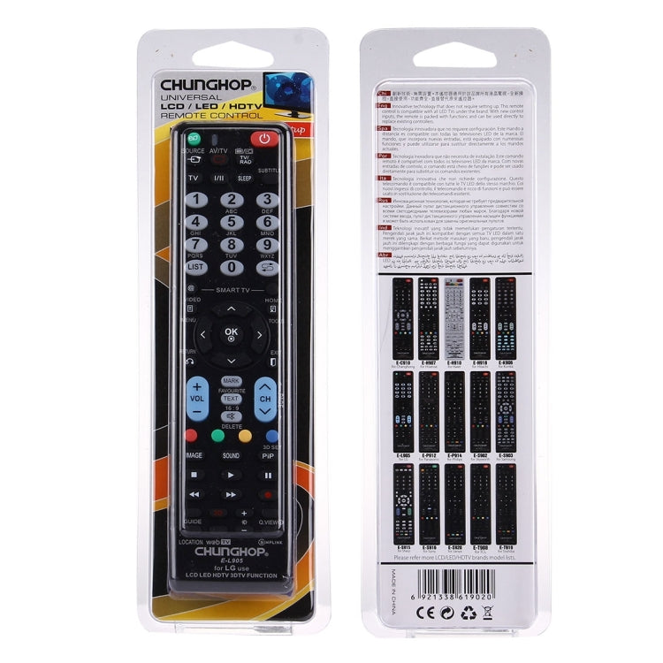 CHUNGHOP E-L905 通用於 LG 品牌的 LED LCD HDTV 3DTV 液晶電視遙控器