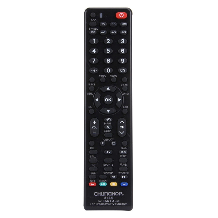CHUNGHOP E-S920 三洋SANYO LED LCD HDTV 3DTV 遙控器