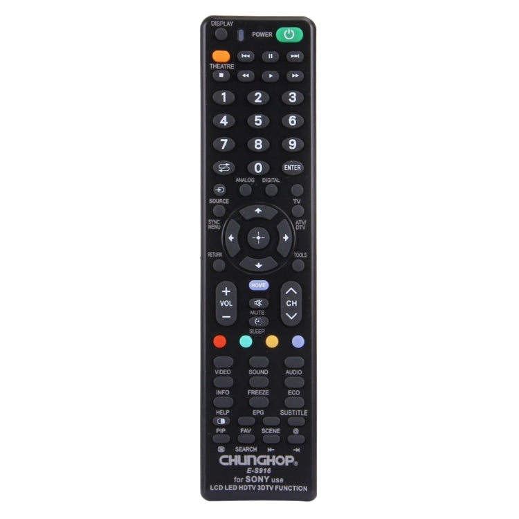 CHUNGHOP E-S916 通用於 索尼 品牌的 LED LCD HDTV 3DTV 液晶電視遙控器