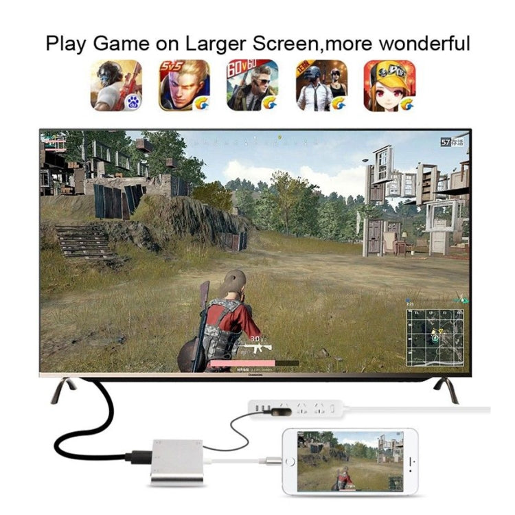 P32 3合1 8 Pin轉HDMI / VGA / Audio適配器