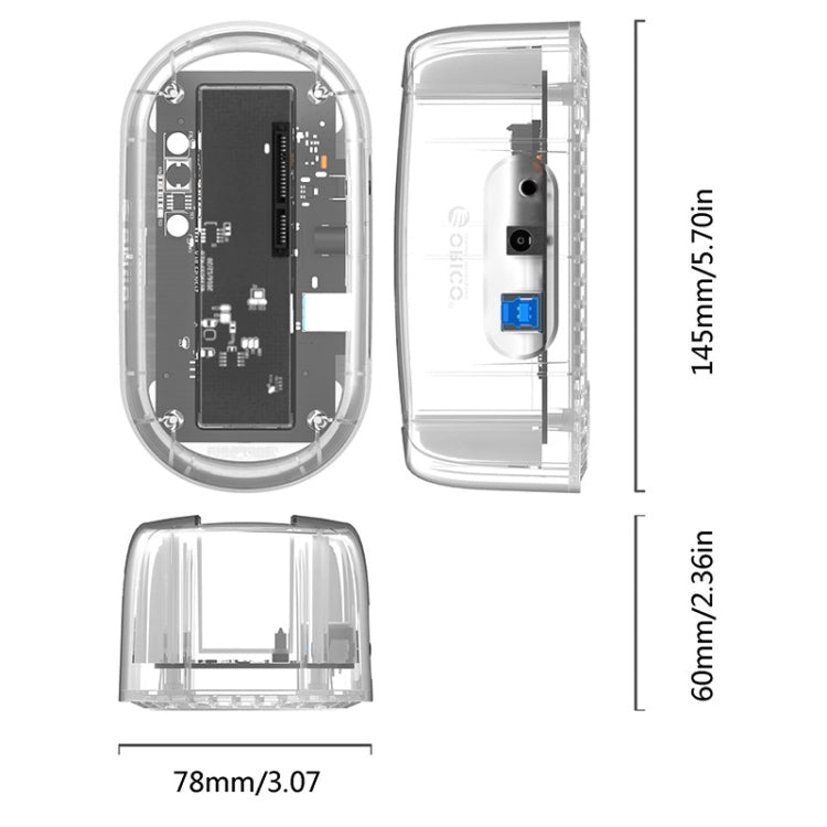 ORICO 6139U3 單盤位USB3.0硬盤底座 支持2.5/3.5英寸HDD和SSD