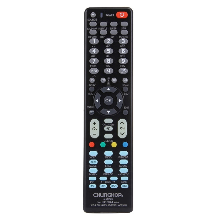 CHUNGHOP E-K906 康佳KONKA LED LCD HDTV 3DTV 遙控器