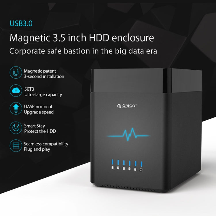 ORICO DS500U3 磁吸式3.5英寸USB3.0硬盤櫃