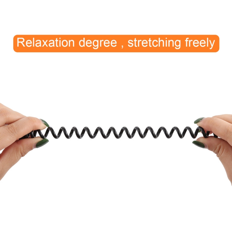 USB-A公轉USB-A母捲筒彈簧線，長度：28-100cm