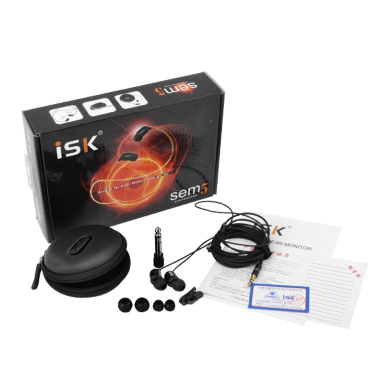 ISK SEM5 3.5mm HiFi立體聲入耳式網絡K歌監聽耳機
