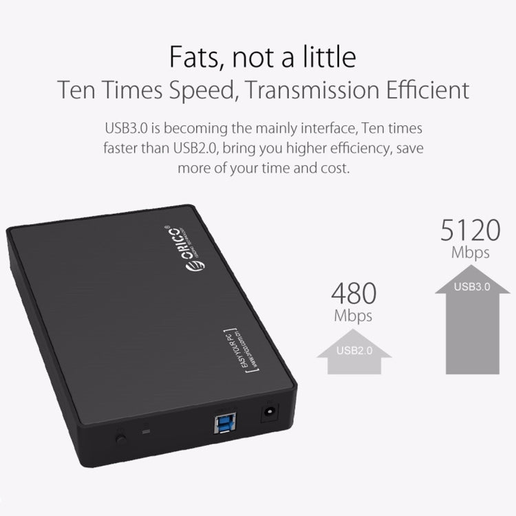ORICO 3588US3 移動硬盤盒/USB 3.0 Type-B 2.5 / 3.5英寸SSD / SATA HDD硬盤盒