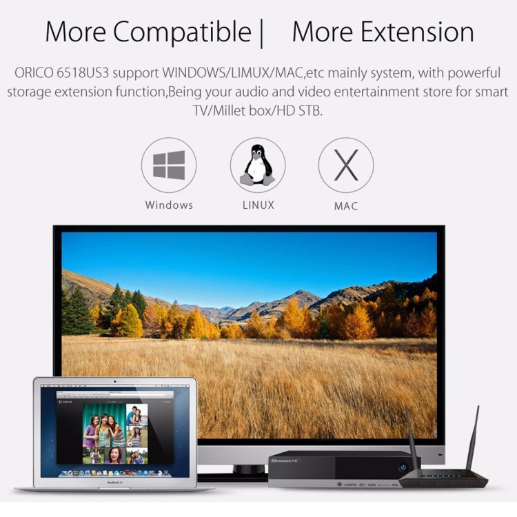 ORICO 6518US3 USB 3.0 Type-B  2.5 / 3.5英寸SSD / SATA HDD硬盤盒