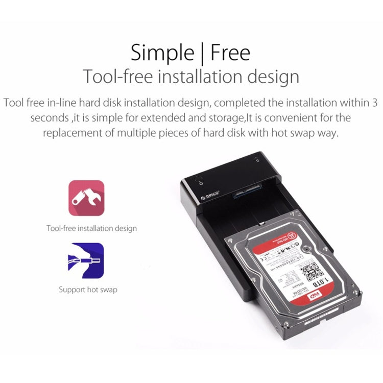 ORICO 6518US3 USB 3.0 Type-B  2.5 / 3.5英寸SSD / SATA HDD硬盤盒
