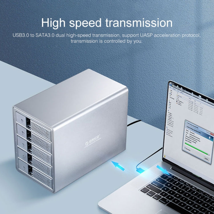 ORICO 9558U3 五盤位移動硬盤盒/USB 3.0 Type-B 鋁合金3.5英寸SSD / SATA HDD硬盤盒
