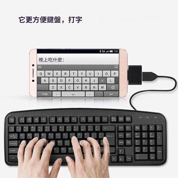 Type-C轉USB 2.0 OTG塑料轉接頭