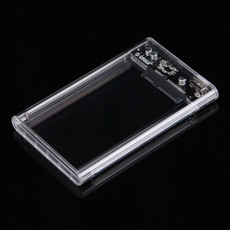 ORICO 2139U3-CR 透明移動硬盤盒子/USB3.0筆記本2.5英寸9.5毫米厚度SATA HDD / SSD串口硬盤盒