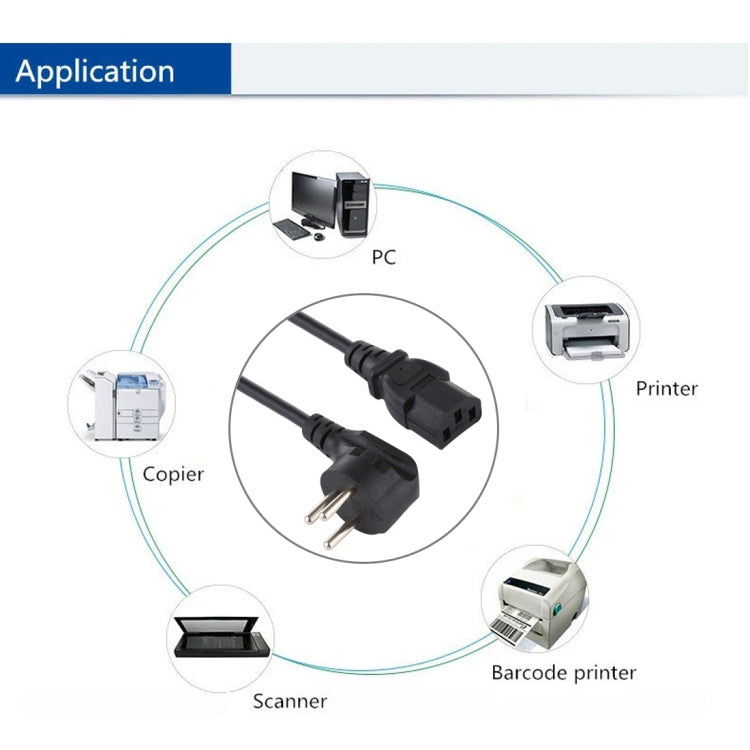 以色列規轉三孔 台式電腦電源線，線長：1.8m