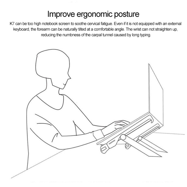 NEXSTAND 筆記本增高架 摺疊便攜電腦散熱支架 尺寸：27x3.9x3.6cm