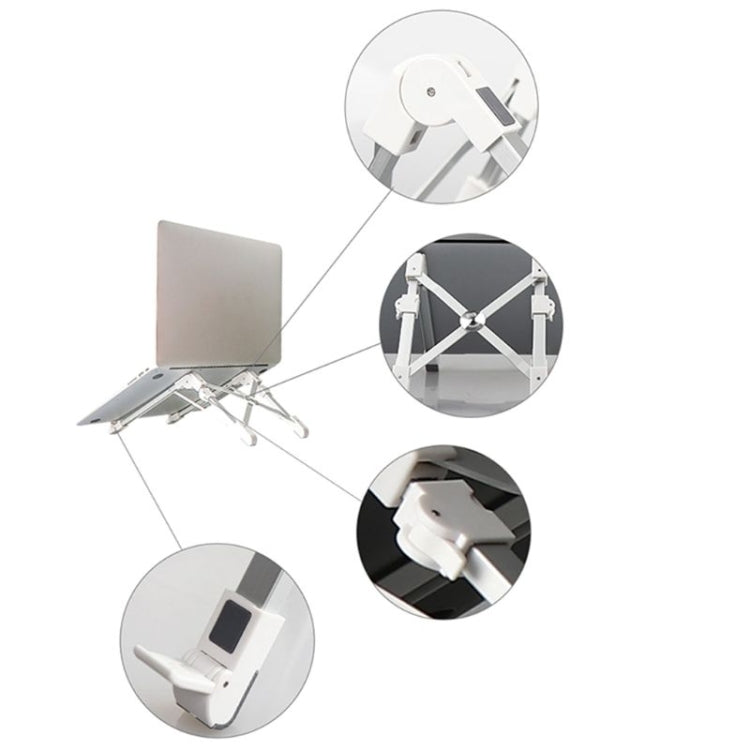 筆記本電腦散熱支架 鋁合金摺疊架 尺寸：24.5x3.3x2.8cm