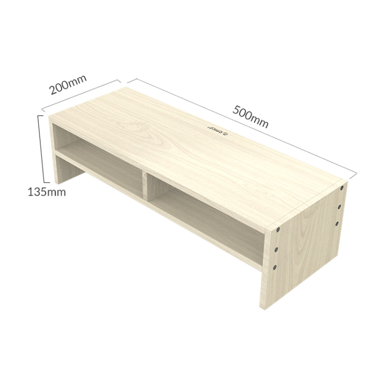 ORICO MSR-04-WD-BP 2層木紋電腦显示器支架帶分區 尺寸：50 x 20 x 13.5cm