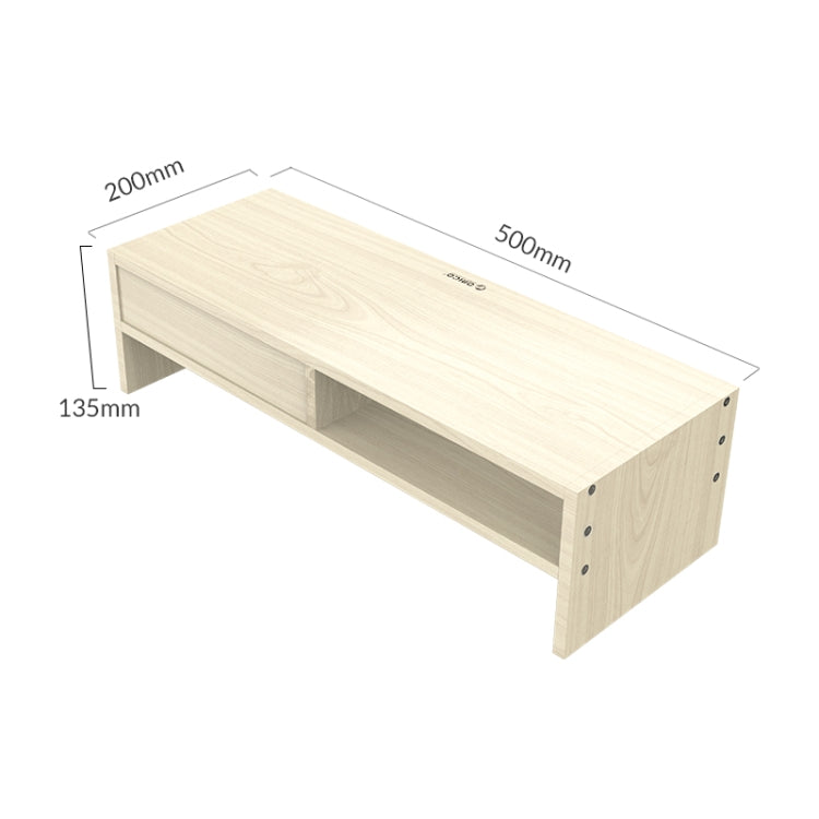 ORICO MSR-05-WD-BP 2層木紋電腦显示器支架帶抽屜 尺寸：50 x 20 x 13.5cm