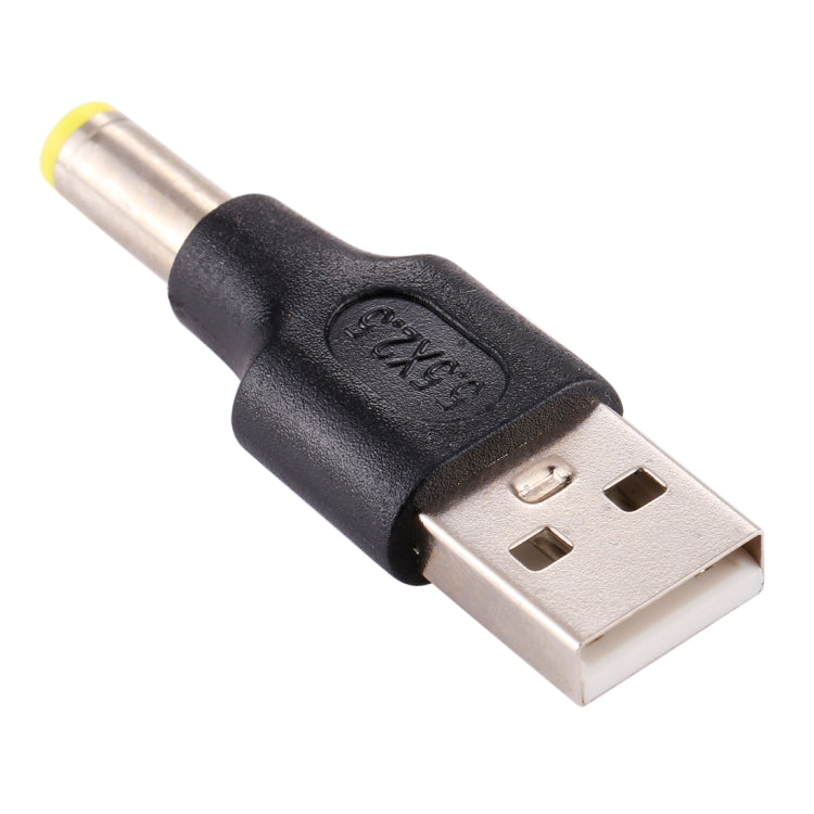 10個一賣 5.5 x 2.5mm公頭 轉 USB 2.0公頭 DC電源插頭連接器