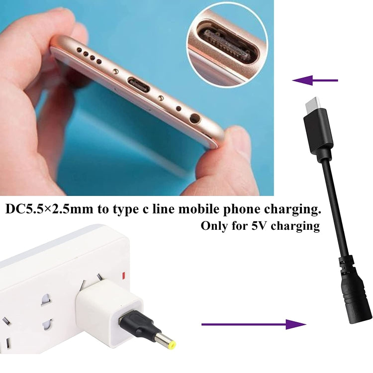 10個一賣 5.5 x 2.5mm公頭 轉 USB 2.0公頭 DC電源插頭連接器