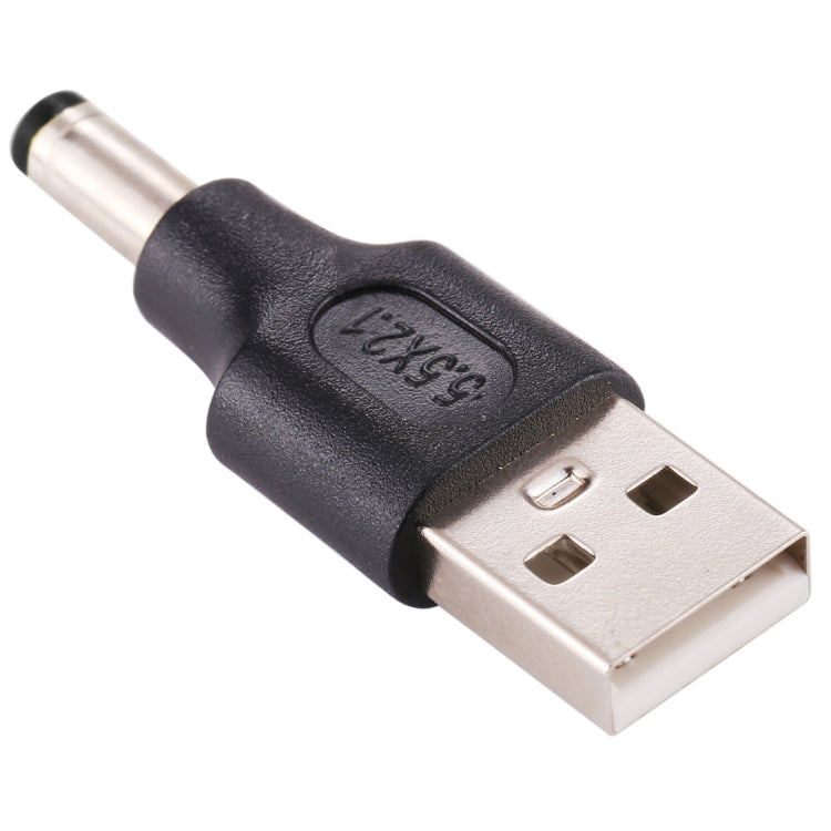 10個一賣 5.5x2.1mm公頭 轉 USB 2.0公頭 DC電源插頭連接器
