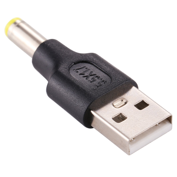 10個一賣 5.5x1.7mm公頭 轉 USB 2.0公頭 DC電源插頭連接器