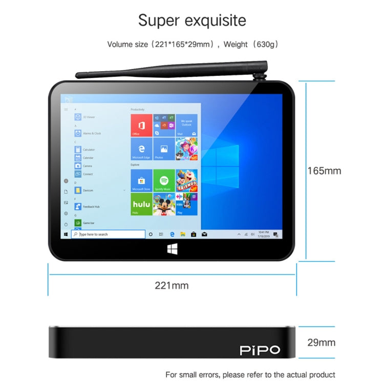 PiPo X11盒式平板電腦迷你主機3GB+64GB 9英寸Win10英特爾Celeron N4020四核 歐規/美規