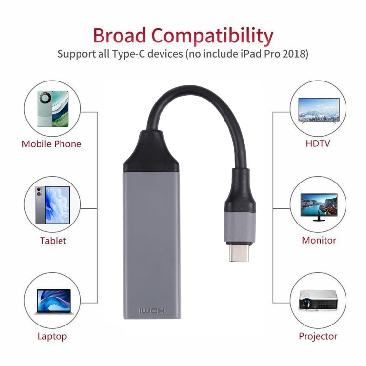 USB 3.1 Type-C轉HDMI高清轉接線HDTV線 長度：20cm