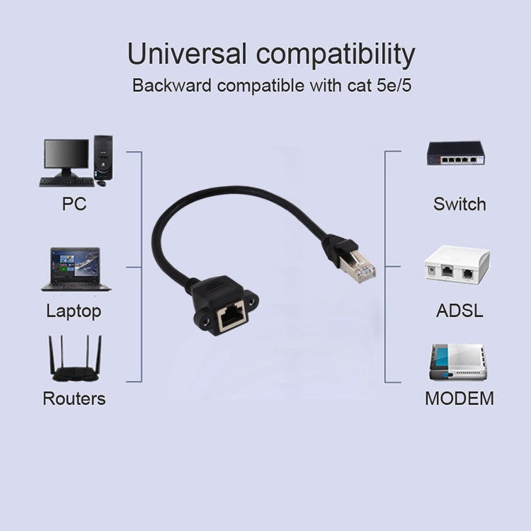 RJ45 公對母CATE5  延長線, 0.3m