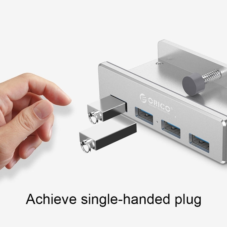 ORICO MH4PU 鋁合金 4口USB3.0卡扣集線器 帶1m長USB線 可夾寬度10-32mm