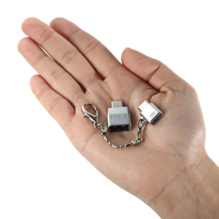 Micro USB母頭轉Type-C公頭+USB 2.0母頭轉Type-C公頭 金屬轉接頭