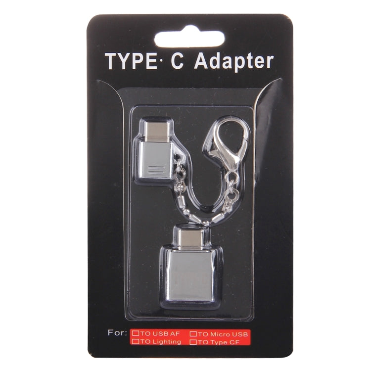 Micro USB母頭轉Type-C公頭+USB 2.0母頭轉Type-C公頭 金屬轉接頭