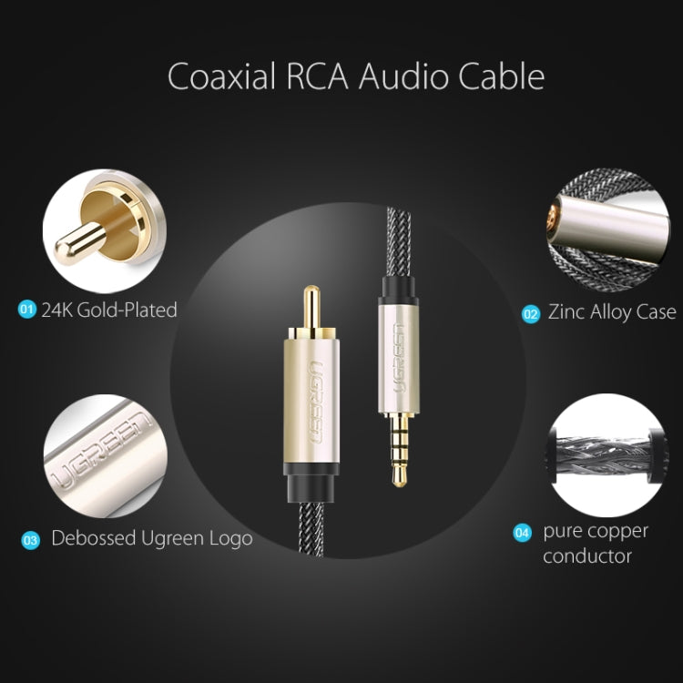 綠聯 3.5mm轉RCA音頻線 小米電視同軸音頻SPDIF線，長度：2m