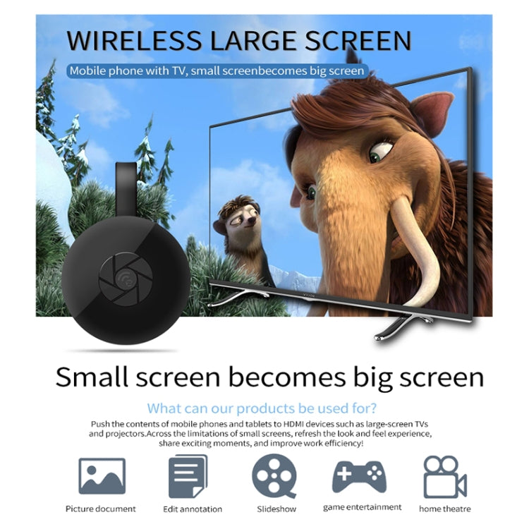 MiraScreen G2 Wireless WiFi Display Dongle Receiver Airplay Miracast DLNA 1080P RK3660 TV Stick for iPhone, Samsung, and other Smartphones
