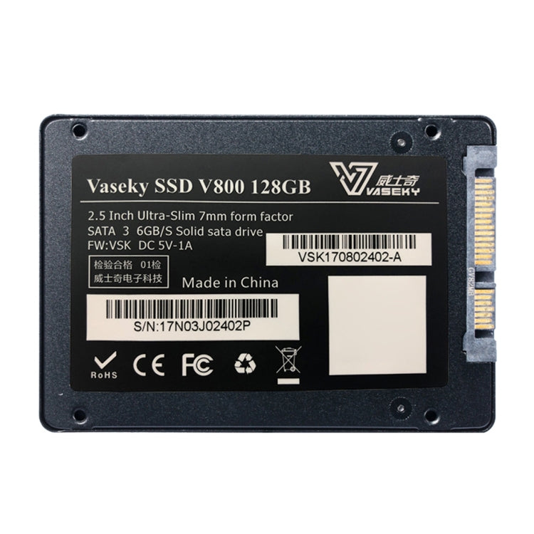 Vaseky威士奇 V800 128GB 2.5英寸SAT3超薄7毫米SSD固態硬盤