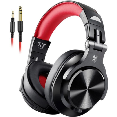 OneOdio A71頭戴式降噪有線耳機 帶麥克風 , A71 (Red Black)