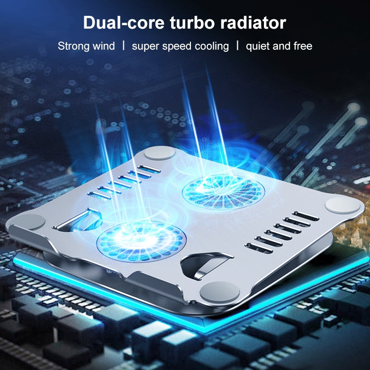 HZ13 可摺疊多角度鋁合金筆記本電腦風扇散熱支架