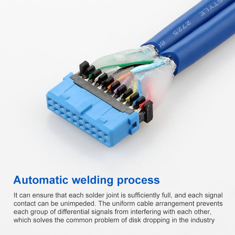 USB3.0 20P F/2AF PCI後置擋板線