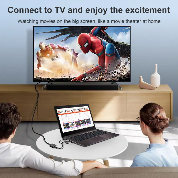 HDCO-VGAM2 1080P VGA公頭轉HDMI母頭轉換器帶3.5mm音頻線