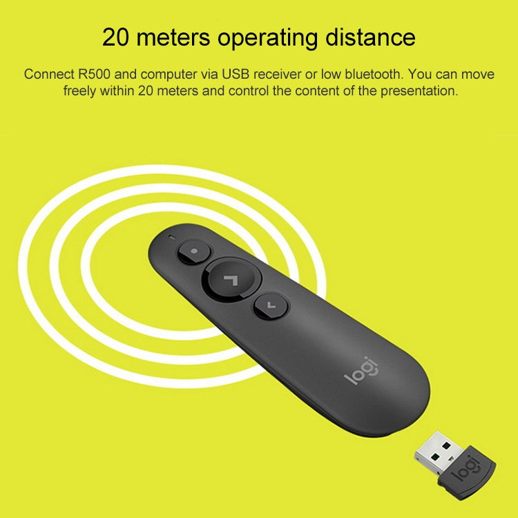 Logitech R500 2.4Ghz USB 無線演示筆PPT遙控器 翻頁筆