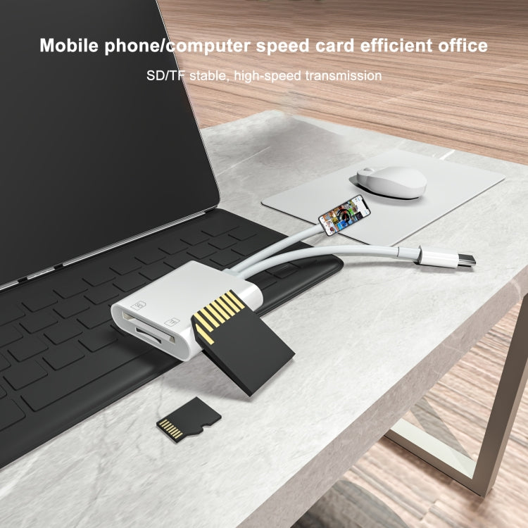 NK-101Y ST Pro 8 Pin+Type-C轉SD/TF卡相機適配器