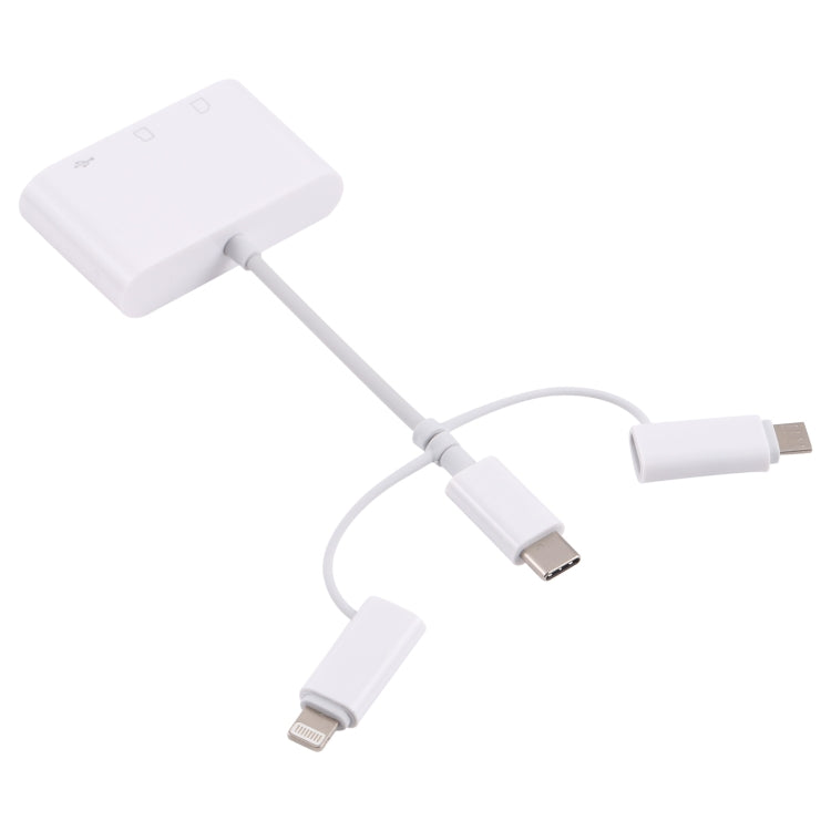 NK 103T 8 Pin+Type-C+Micro USB轉USB+SD/TF卡相機適配器