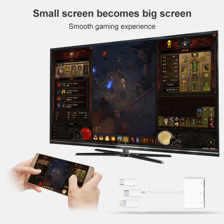 NK 103T 8 Pin+Type-C+Micro USB轉USB+SD/TF卡相機適配器