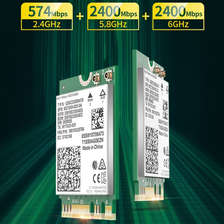 COMFAST AX210 vPro-M 5374Mbps藍牙5.2三頻無線網卡