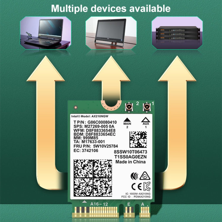COMFAST AX210 vPro-M 5374Mbps藍牙5.2三頻無線網卡