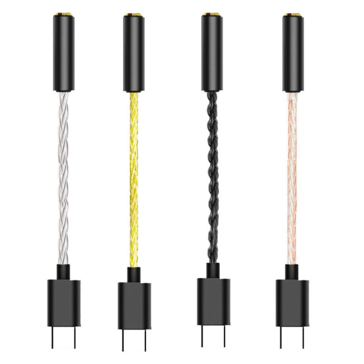 TA12-R Type-C公頭轉3.5mm音頻母頭 單晶銅編織耳機轉接頭