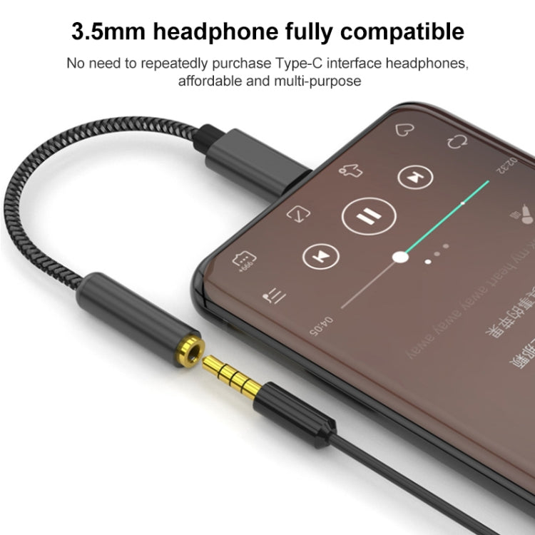 TA12-R2 Type-C公頭轉3.5mm音頻母頭 單晶銅編織耳機轉接頭