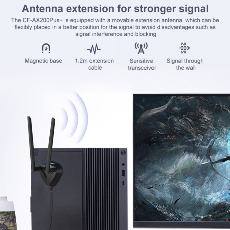 COMFAST AX200 Plus+ 5374Mbps WiFi6 PCIE高速率無線網卡