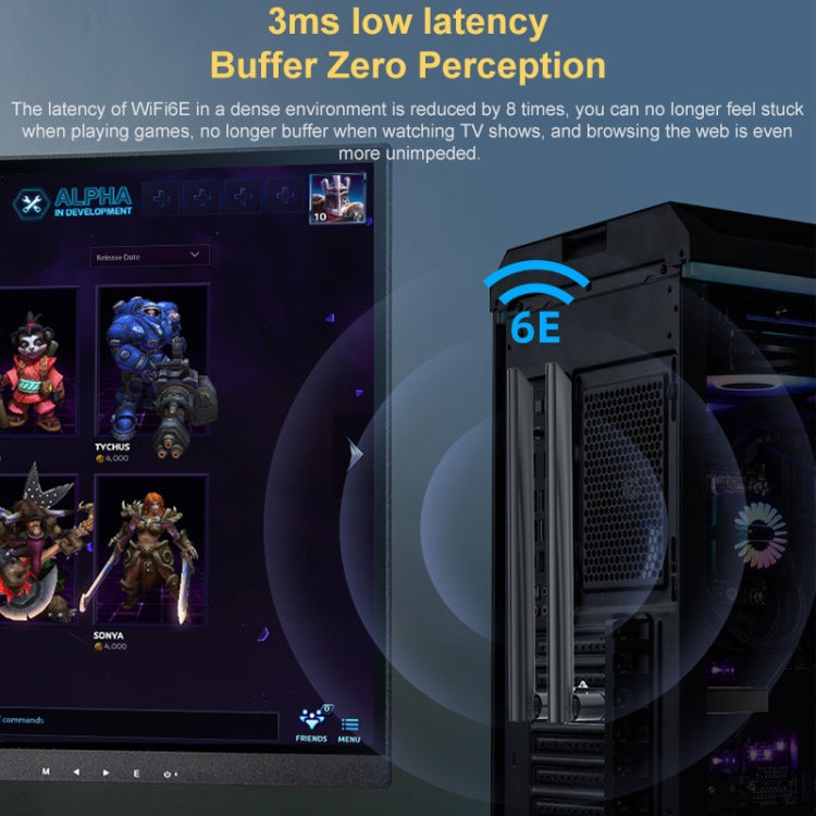 COMFAST AX200 Pro+ 5374Mbps WiFi6 PCIE高速率無線網卡