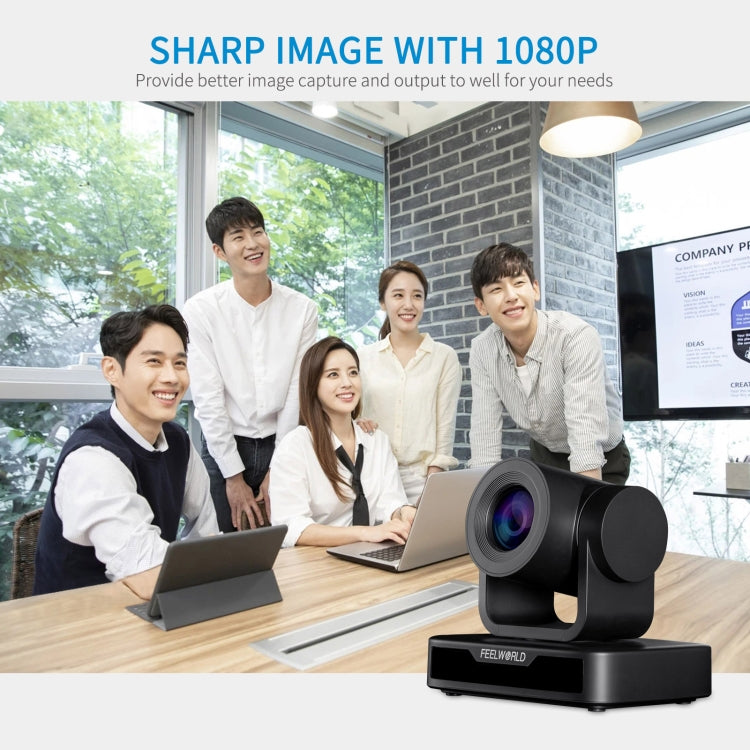 FEELWORLD USB10X 10X 光學變焦1080P USB雲台視頻會議攝像機, 歐規和美規