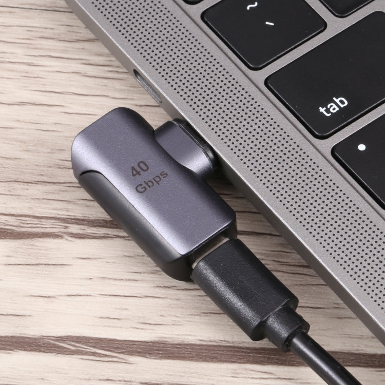 40Gbps Type-C 公頭轉母頭 彎頭適配器